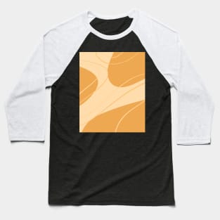 Yellow Mustard Geometric Art Shapes and Lines Baseball T-Shirt
